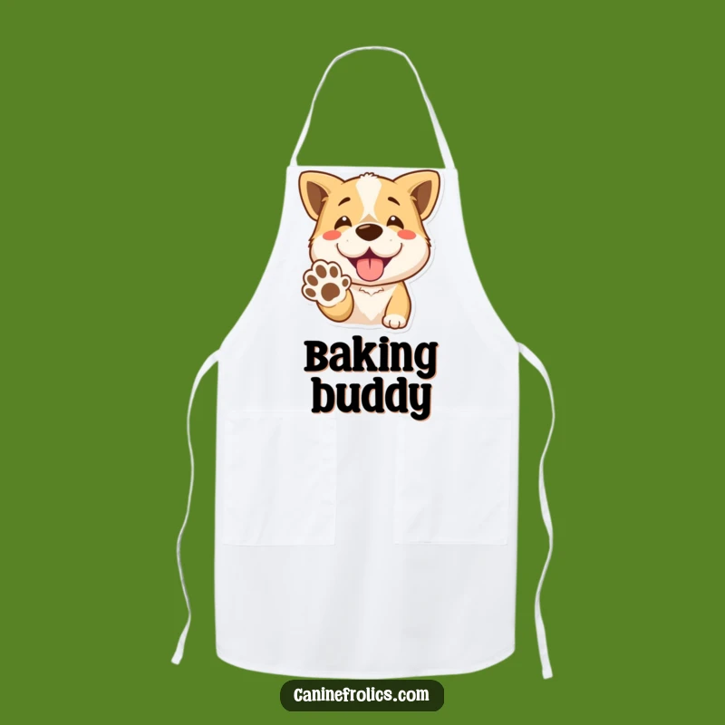 Funny Paw-Giving Dog Apron: Chef's Friendly Pup Handshake Kitchen Wear