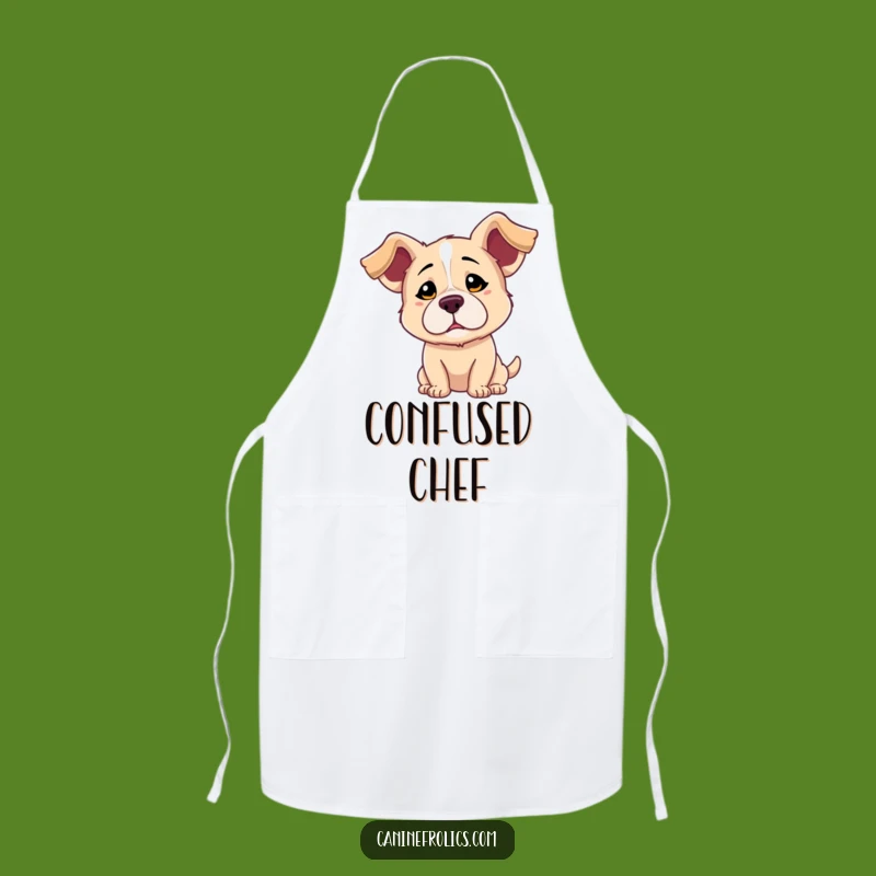 Funny Dog Confused Apron: Chef Dog Floppy Ears, Practical & Funny Gift for Kitchen Fun