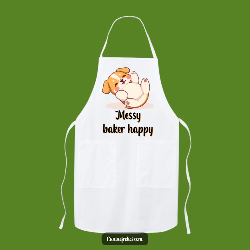Funny Dog Rolling Apron: Cook with Playful Canine Style, Chef Gift