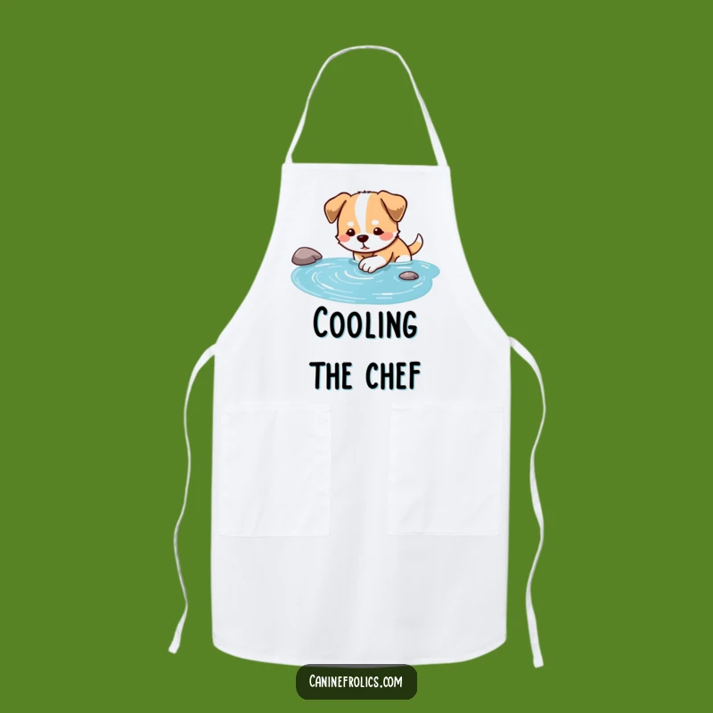 Funny Dog Stream Dip Apron: Cook with Calm and Style!