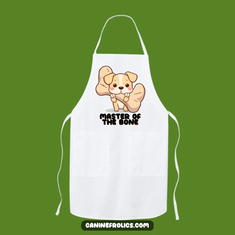 Funny Peek-a-Bone Dog Apron: Hide Your Cooking Secrets
