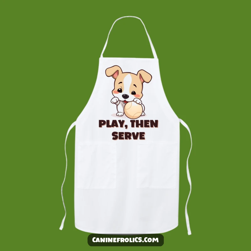 Funny Dog Playful Nudge Apron: Kitchen Game Time, Perfect Hilarious Gift