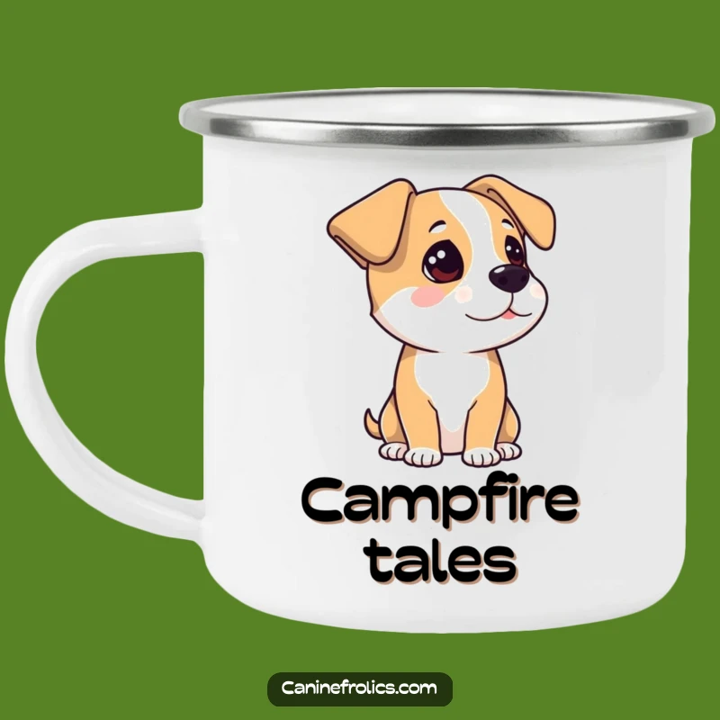 Funny Listening Dog Camping Mug: Attentive Outdoor Pup Adventure Cup