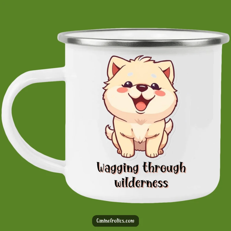 Durable Funny Dog Grin Camping Mug: Adventure With a Wagging Smile