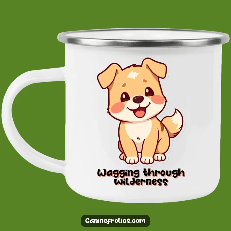 Funny Dog Camping Mug: Tail Wag Delight, Outdoor Gift