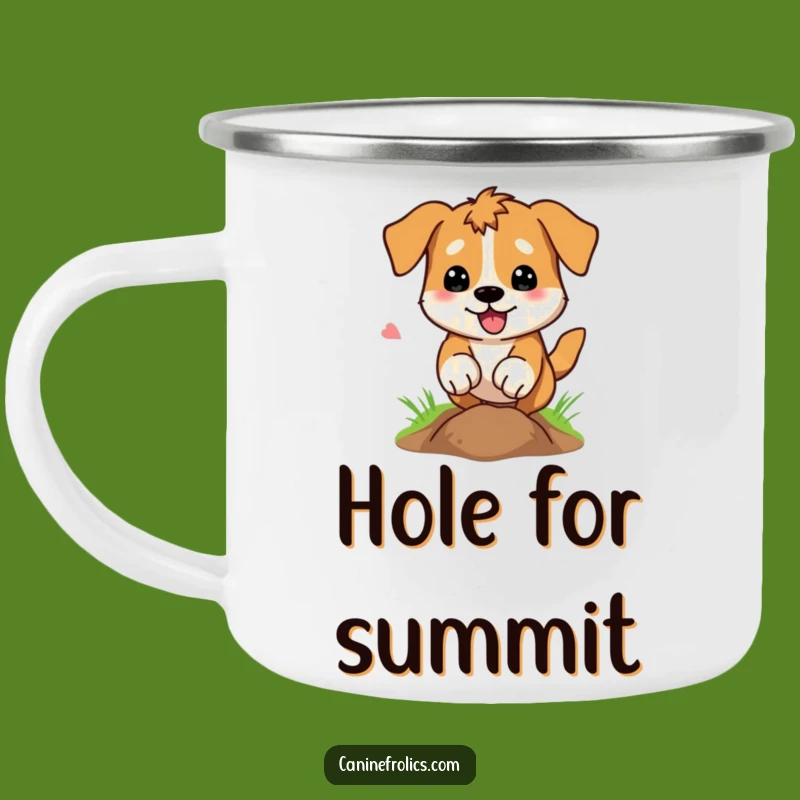 Funny Dog Digging Hole Camping Mug: Adventure Digging Fun, Perfect Hilarious Gift