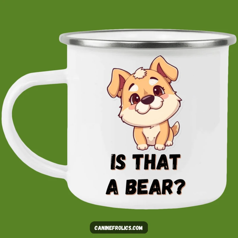 Funny Goofy Dog Camping Mug: Outdoor Canine Curiosity, Rugged Funny Gift