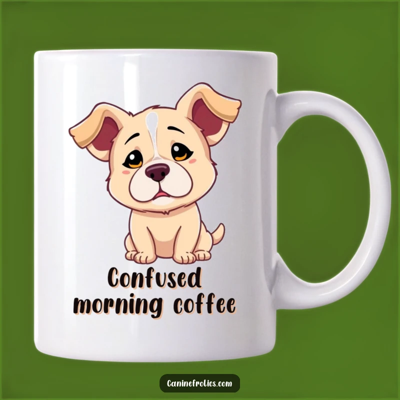 Funny Dog Confused Mug: Floppy Ears Dog Art, Perfect Funny Gift for Puzzled Pups