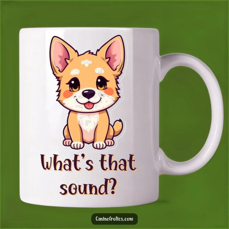 Funny Curious Dog Mug - Playful Canine Ears Perked Gift