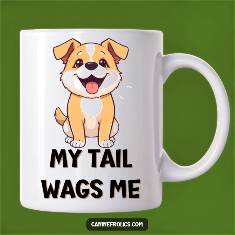 Funny Dog Body Wag Mug - Enthusiastic Pooch Gift for Dog Lovers