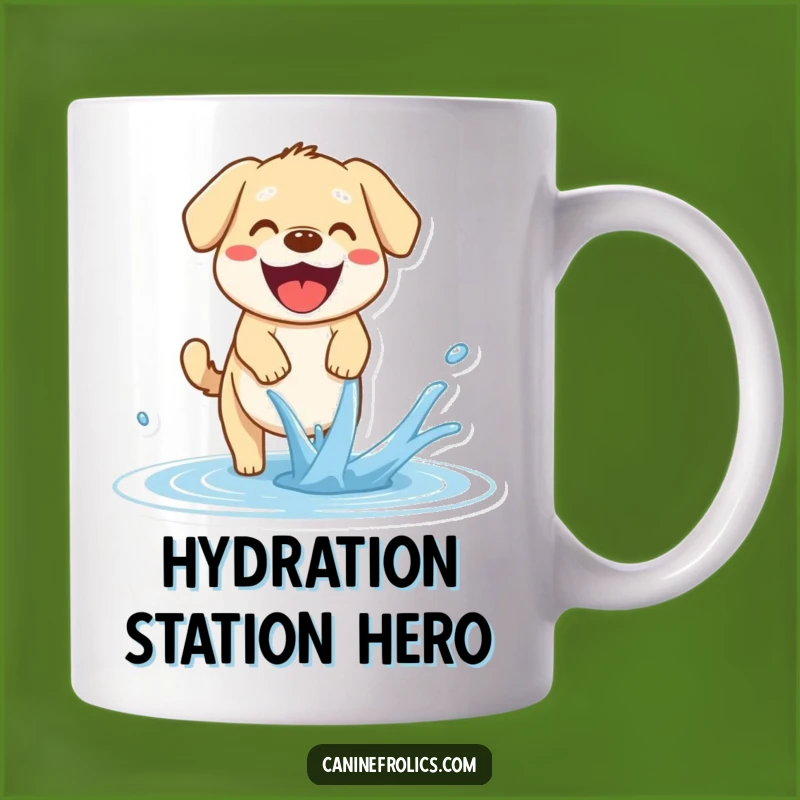 Funny Dog Mug: Happy Pup Catching Water - Refreshing & Hilarious Gift