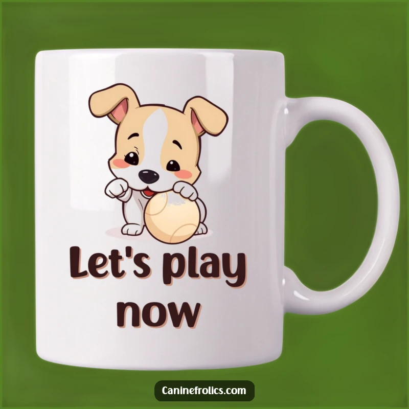 Funny Dog Playful Nudge Mug: Ready to Play, Perfect Hilarious Gift for Dog Lovers