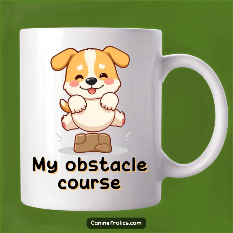 Funny Dog Leaping Mug: Hilarious Jumper Dog Art, Perfect Funny Gift for Dog Lovers