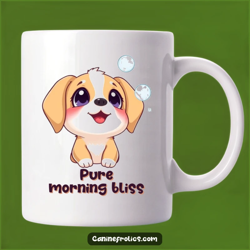 Funny Delighted Dog Bubbles Mug - Whimsical Gift for Joyful Souls!