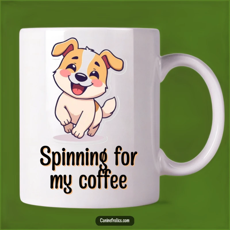 Funny Dog Mug: Tail Chaser, Comical Circle, Perfect Gift for Goofballs
