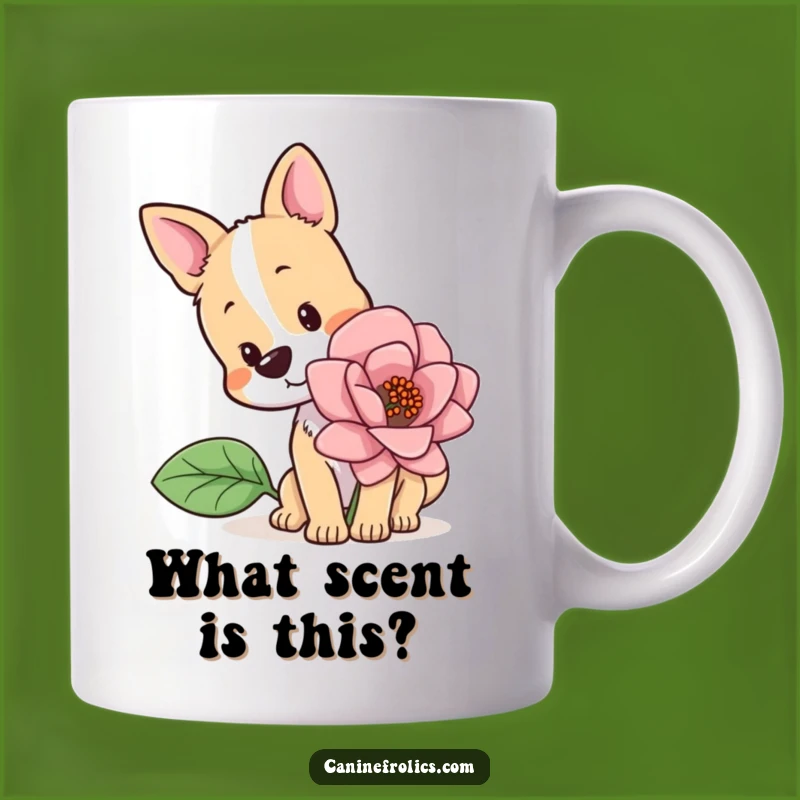 Funny Curious Dog Flower Mug A Gift For Nature Lovers