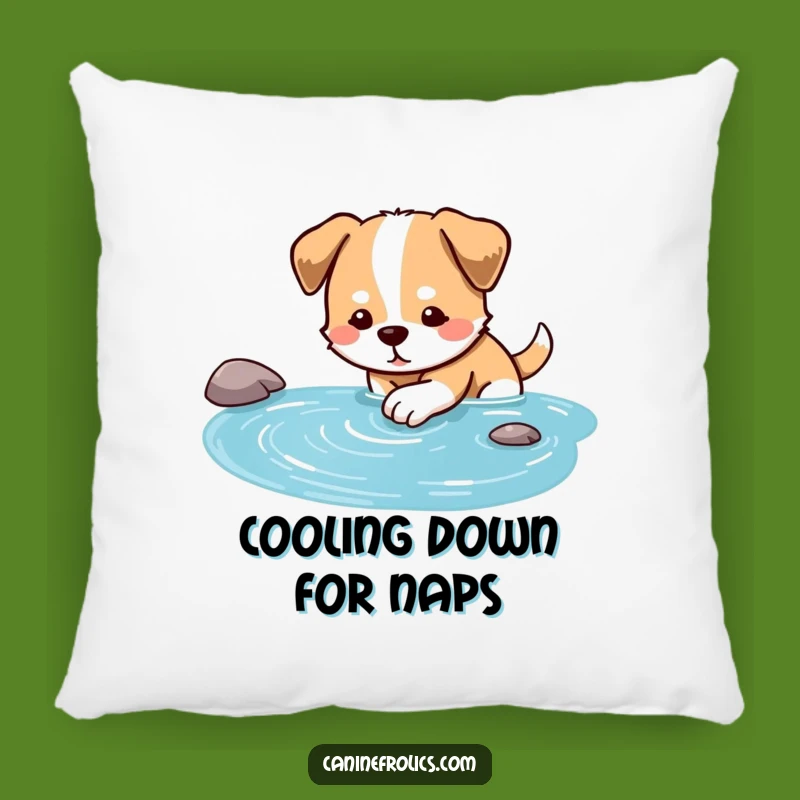 Soft Funny Dog Stream Dip Pillow: Relax with Canine Calmness!