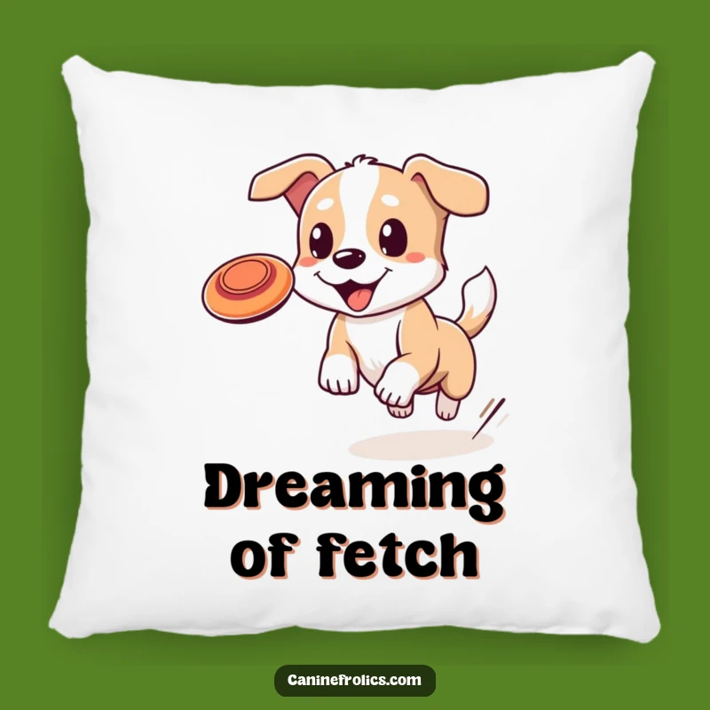 Funny Dog Frisbee Pillow: Wagging Tail Comfort Gift