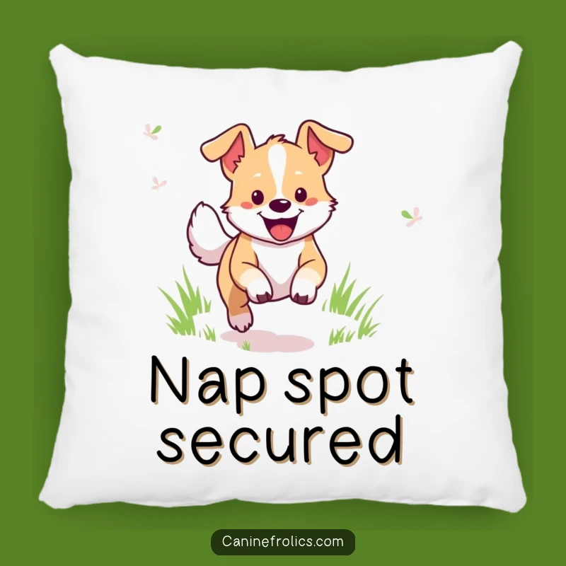 Funny Dog Pillow: Cheerful Field Bound Pup, Cozy & Humorous Gift