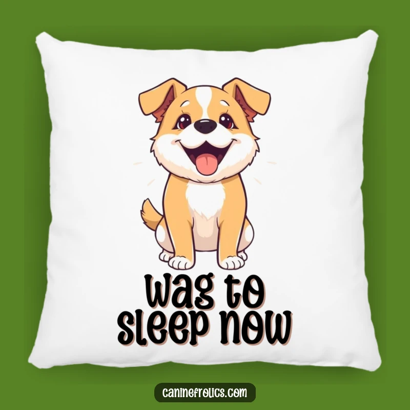 Funny Dog Wag Pillow - Enthusiastic Pooch Comfort Gift
