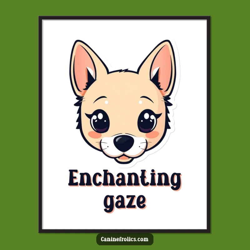 Funny Dog Head Digital Art - Instant Charm with Sparkle Eyes