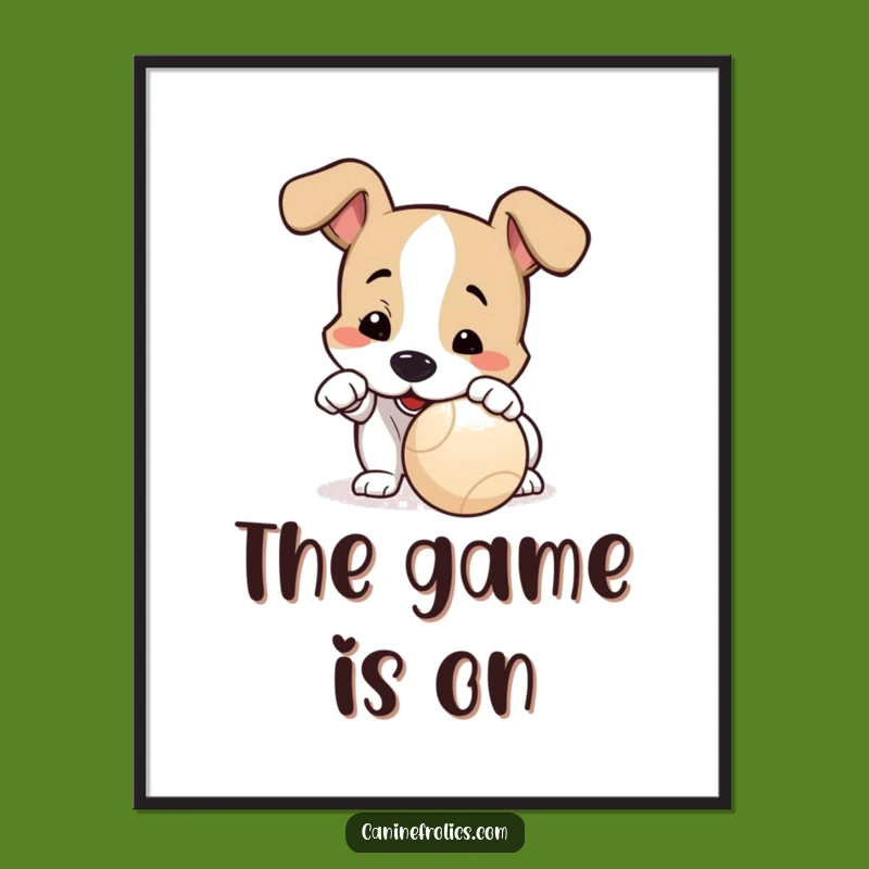 Funny Dog Playful Nudge Digital Art: Instant Eager Decor, Perfect Gift