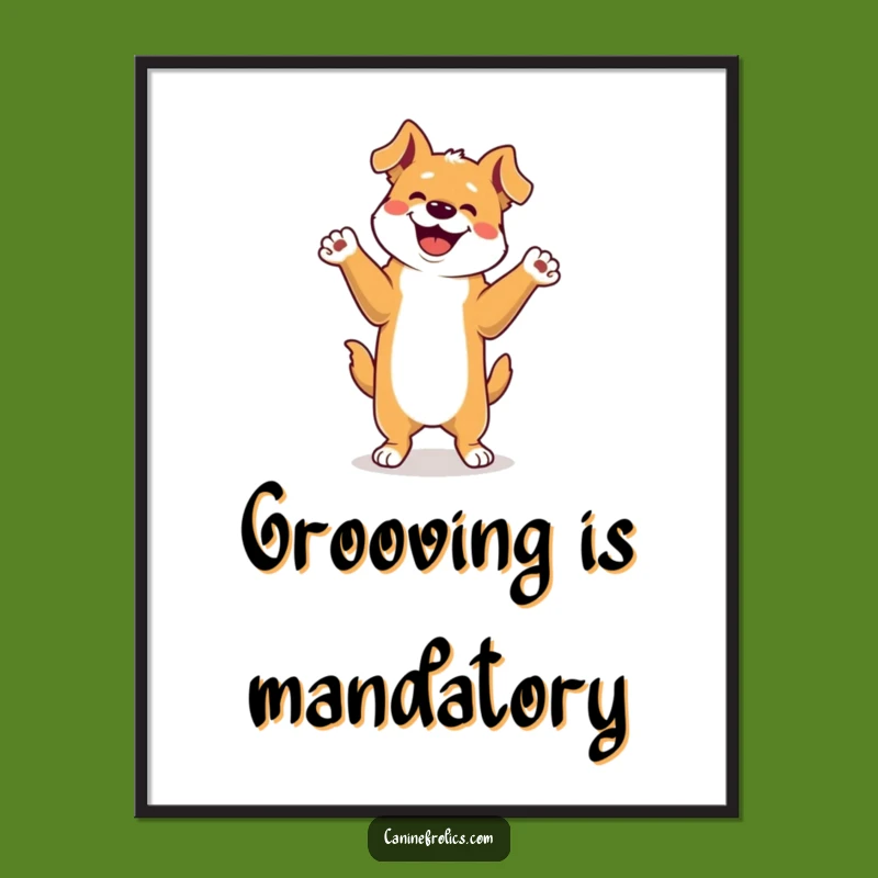 Funny Dog Happy Dance Digital Art: Instant Joyful Decor, Perfect Gift