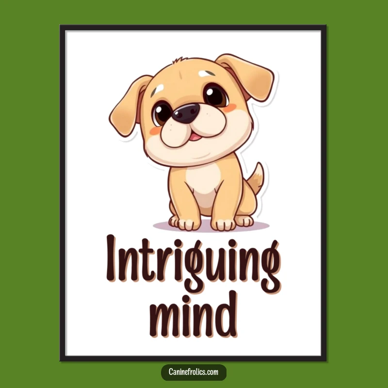 Funny Curious Dog Digital Art - Instant Charm with a Head Tilt