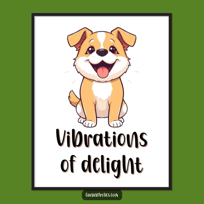 Funny Dog Wag Digital Art - Enthusiastic Pooch Printable Gift