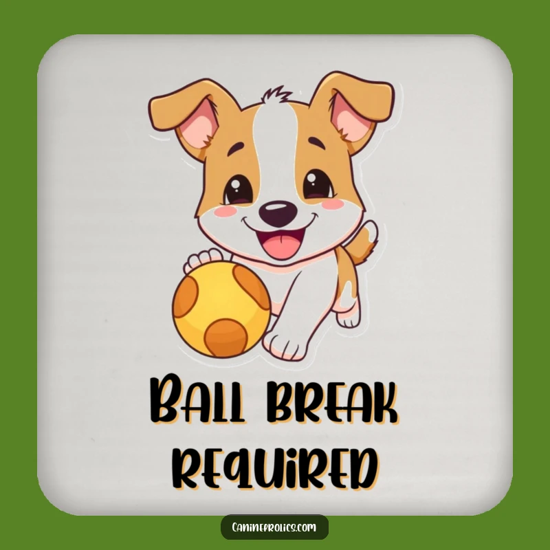 Funny Dog Chasing Ball Coaster - Protect Your Surfaces with Pup Joy