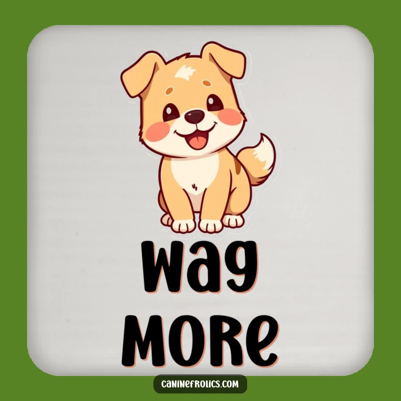 Funny Dog Coaster: Pure Delight Tail Wag, Protective Gift