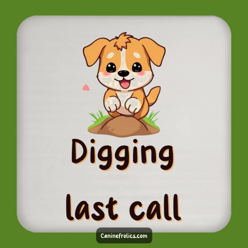 Funny Dog Digging Hole Coaster: Protect Surfaces with Fun, Great Hilarious Gift