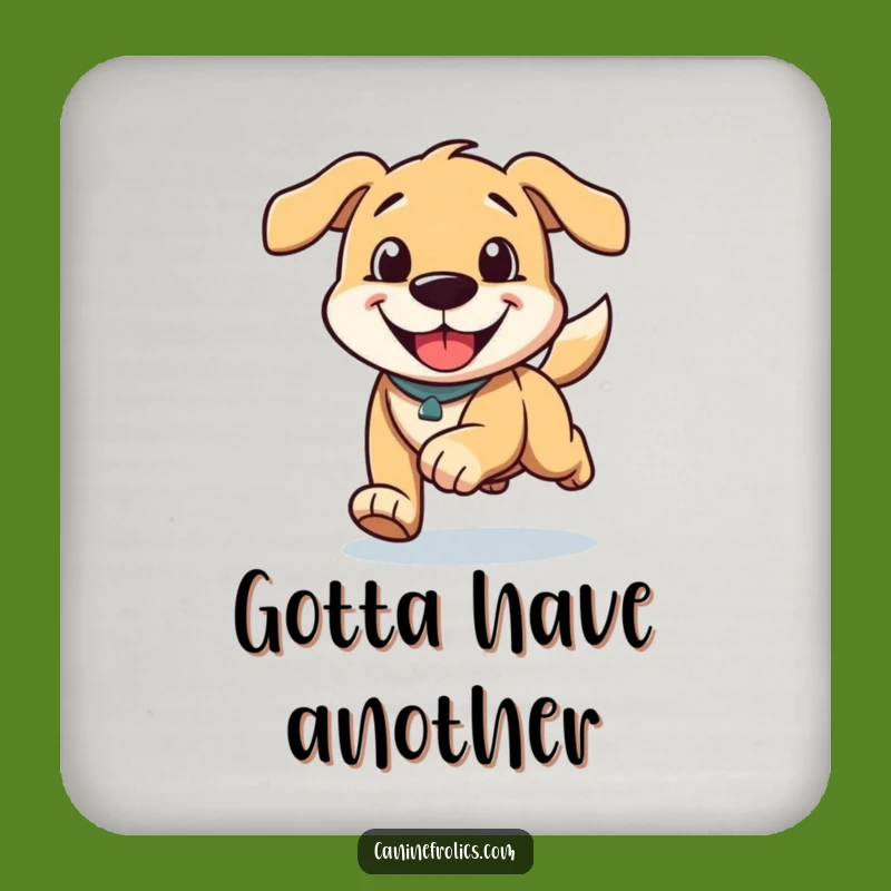 Funny Running Dog Coaster - Protect Surfaces with a Happy Grin