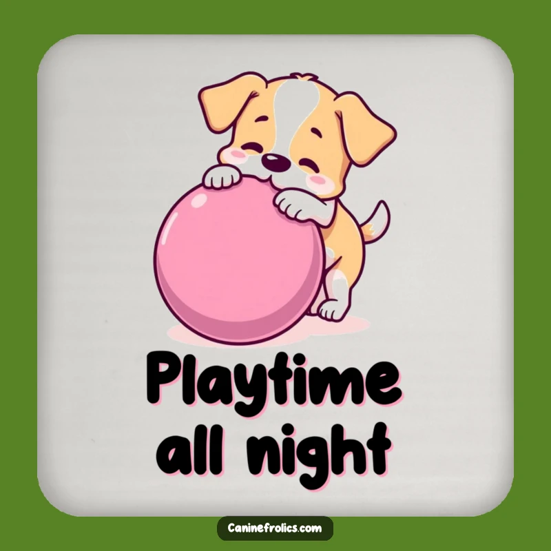 Funny Dog Ball Drink Coaster - Protect Surfaces with Hilarious Playfulness!
