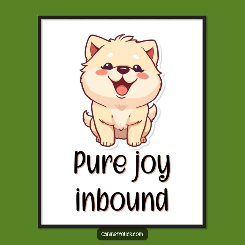 Funny Dog Grin Poster: Brighten Your Walls With This Cheerful Canine Art