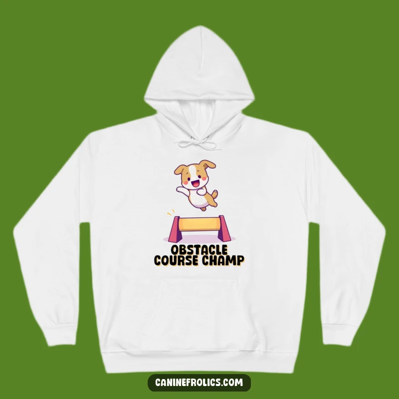 Cozy Funny Leaping Dog Hoodie: Stay Motivated and Warm