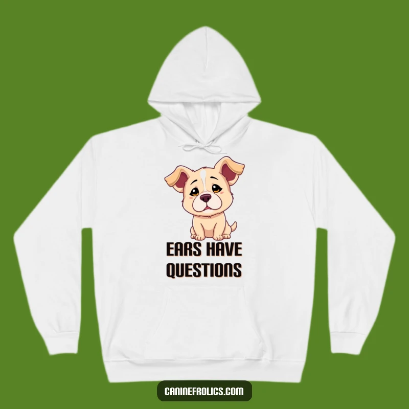 Funny Dog Confused Hoodie: Cozy Floppy Ears Design, Warm & Funny Gift for Dog Owners