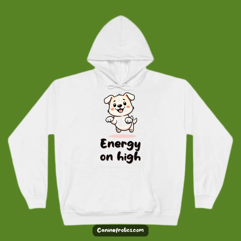 Funny Dog Leap Outline Hoodie - Cozy Comfort for the Energetic Dog Enthusiast