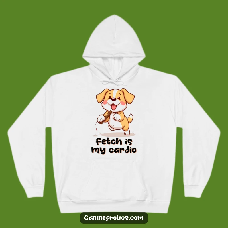 Cozy Funny Dog Fetching Stick Hoodie: Warm Up with This Hilarious Doggy Gift!