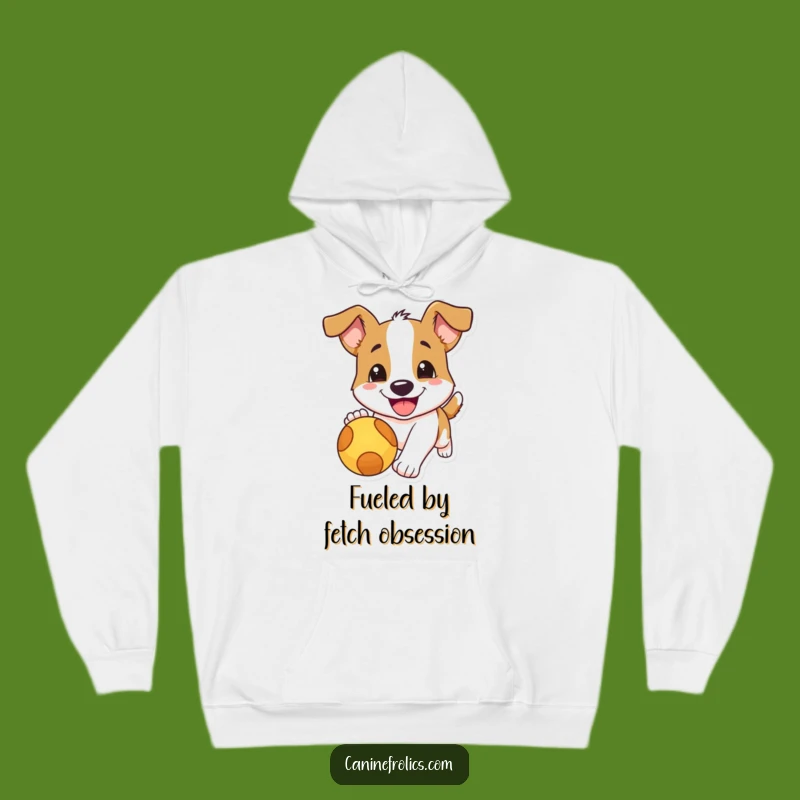 Funny Dog Chasing Ball Hoodie - Cozy Pup Spirit Sweatshirt, Great Gift