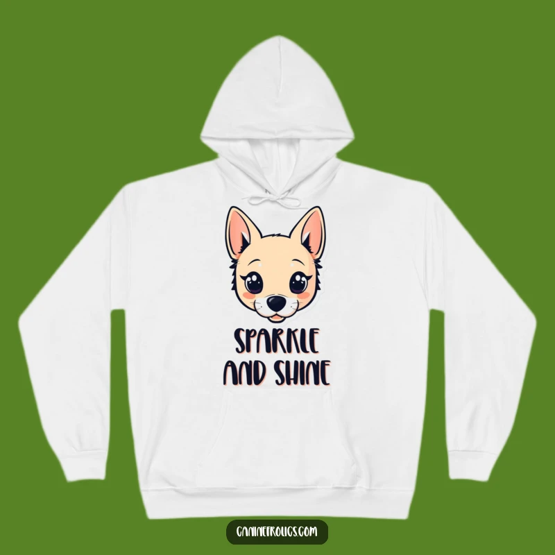 Funny Dog Head Hoodie - Cozy Comfort with Sparkling Eyes and Perky Ears