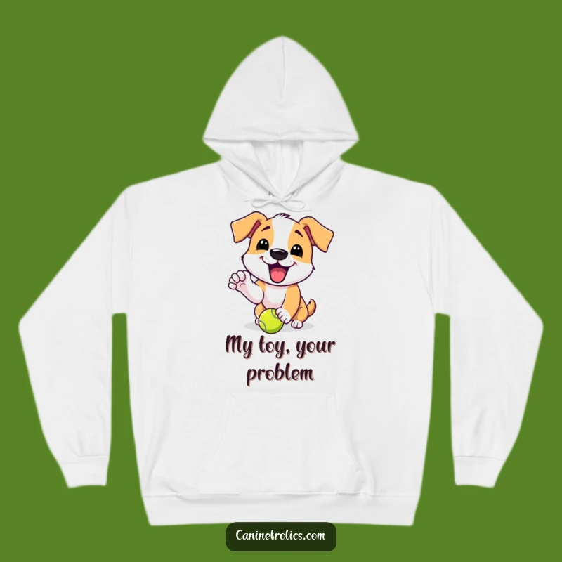 Funny Dog Hoodie: Tennis Ball Player, Excited Yip, Cozy & Energetic