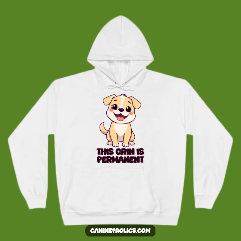 Funny Happy Grin Dog Hoodie The Coziest Funny Gift For Dog Lovers