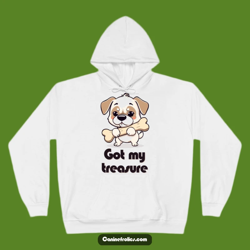 Funny Dog Bone Hoodie - Cozy Up with Determined, Hilarious Comfort!