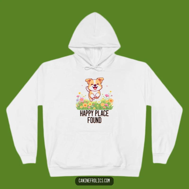 Cozy Funny Dog Flower Hoodie: Joyful Bounding Comfort Gift