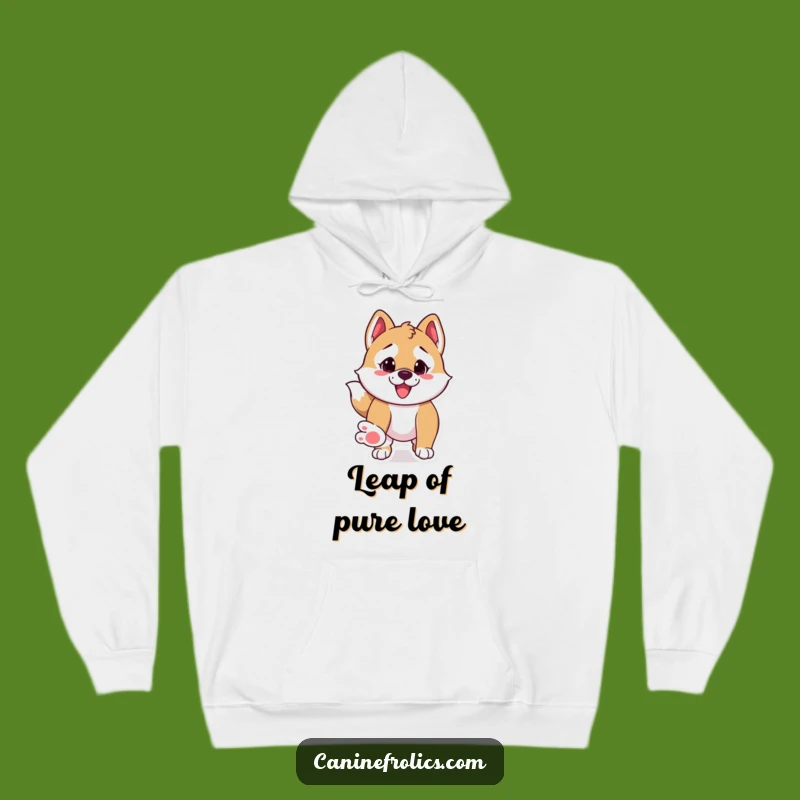 Funny Pounce Dog Hoodie - Cozy Canine Action Sweatshirt Gift
