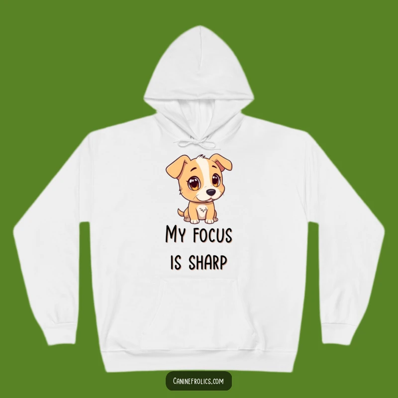 Funny Dog Hoodie: Attentive Watcher, Distant Object, Cozy Focus