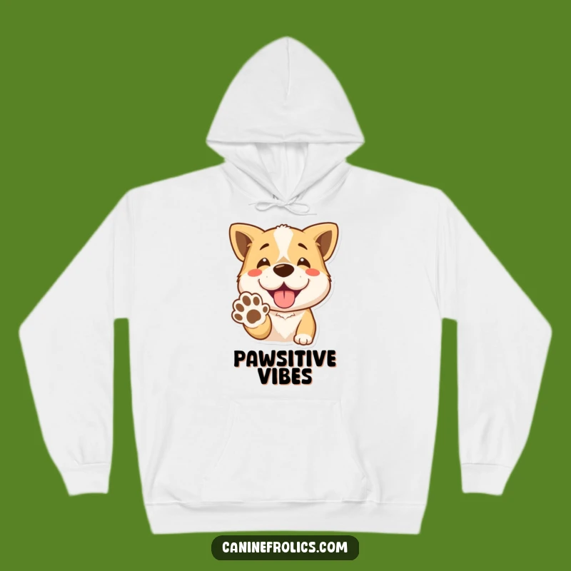 Cozy Funny Paw-Giving Dog Hoodie: Warm & Happy Pup Handshake Wear