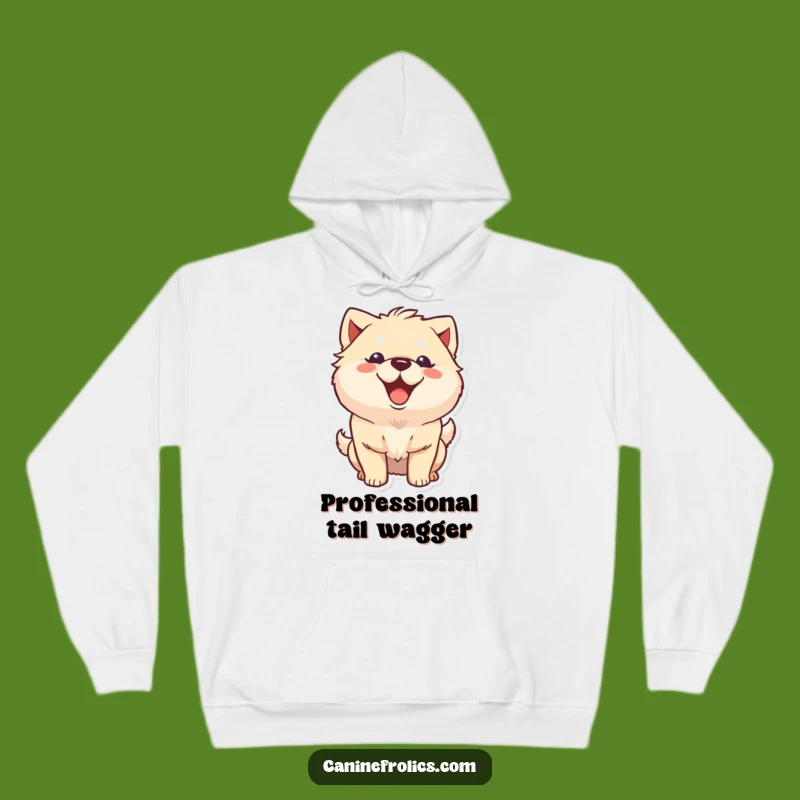Cozy Funny Dog Grin Hoodie: Snuggle Up With This Wagging Tail Design