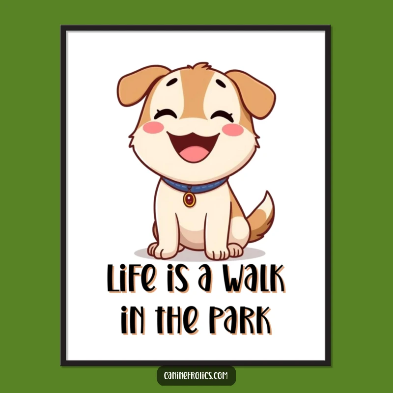 Free Printable Happy Dog Wall Art - Sunny Outdoor Downloadable Decor